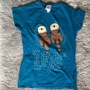 Seattle Aquarium Teal Otter Shirt